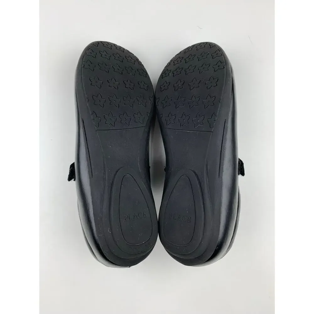 The Childrens Place Black Cat Mary Jane Shoes Flats Kids Big Girls Size 3